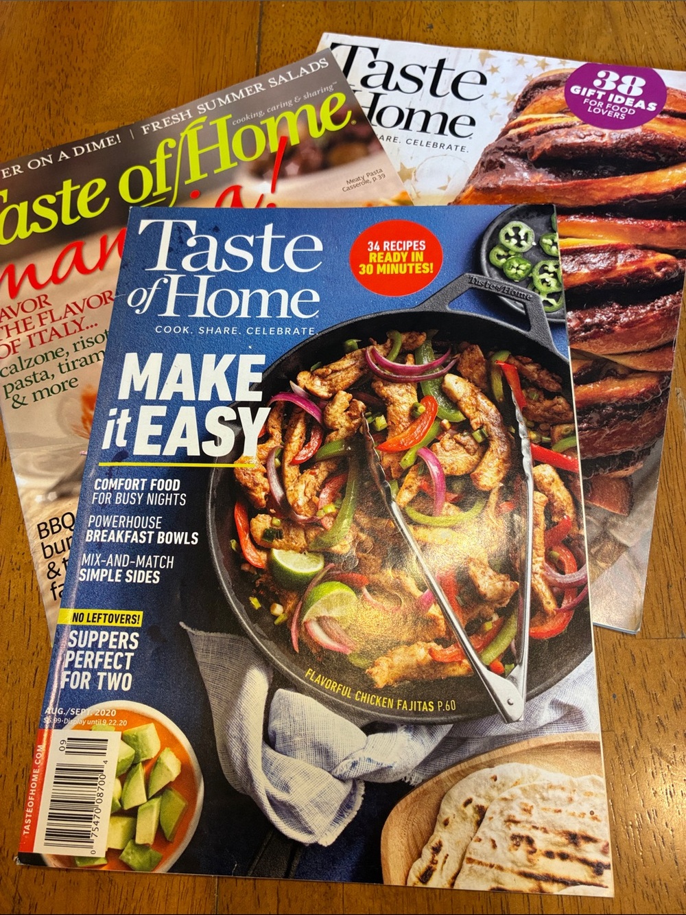 Lot of three Taste of Home cookbook Magazines